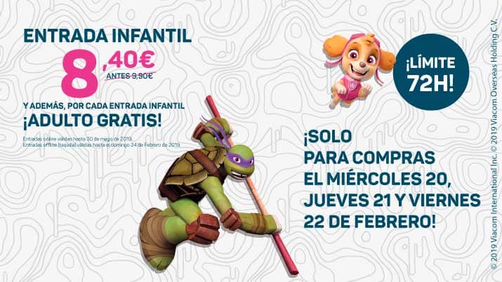 Promoción flash en Nickelodeon Adventure Murcia