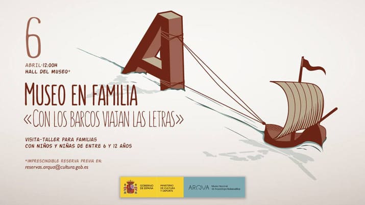 Museo en familia: Con los barcos viajan letras